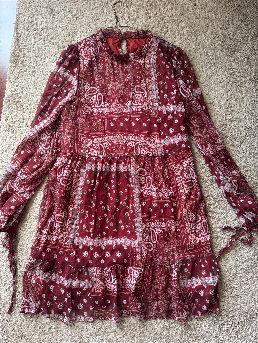 Red Paisley print dress - Women’s size large